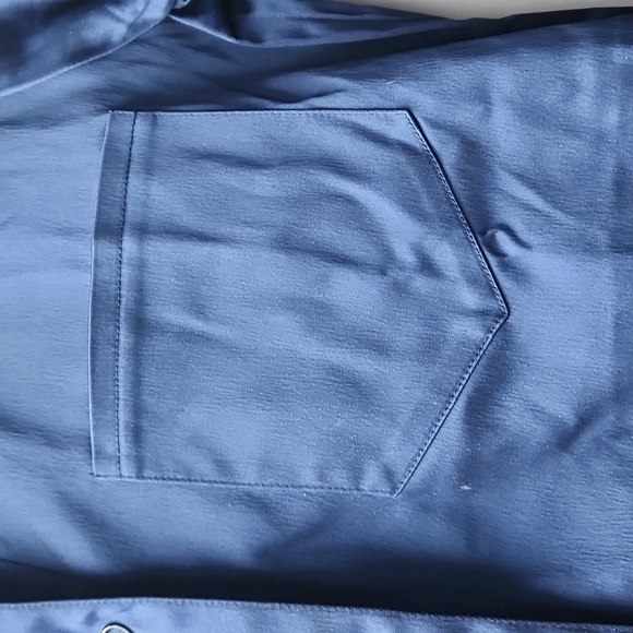 Vintage Cynthia Steffe Metallic Navy Button Down Shirt - Picture 3 of 8